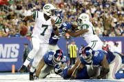 Geno Smith runs out of the back of the end zone because of Jets curse